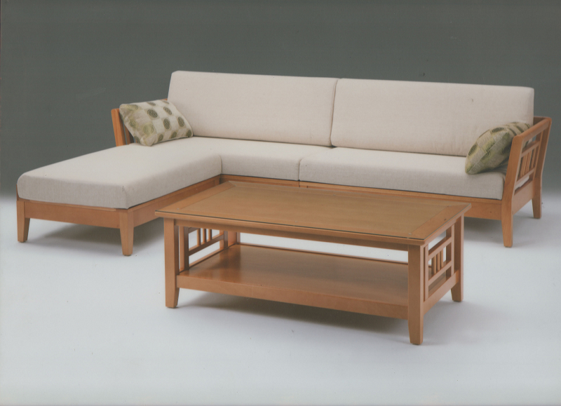 山毛櫸L型木板椅2